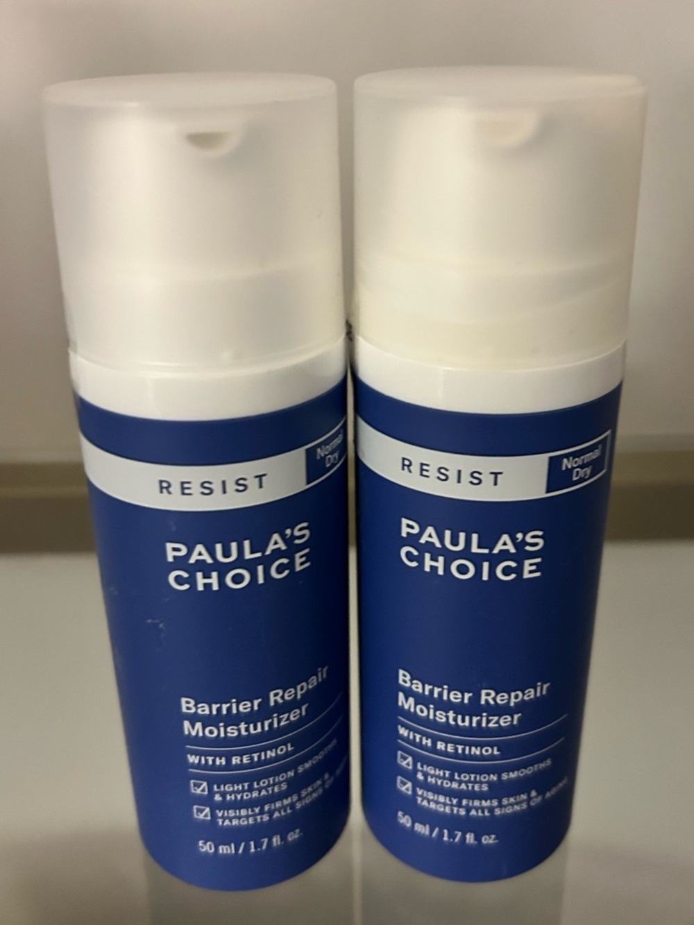 SET OF 2 Paula’s Choice RESIST Barrier Repair Moisturizer Retinol 1.7oz NEW